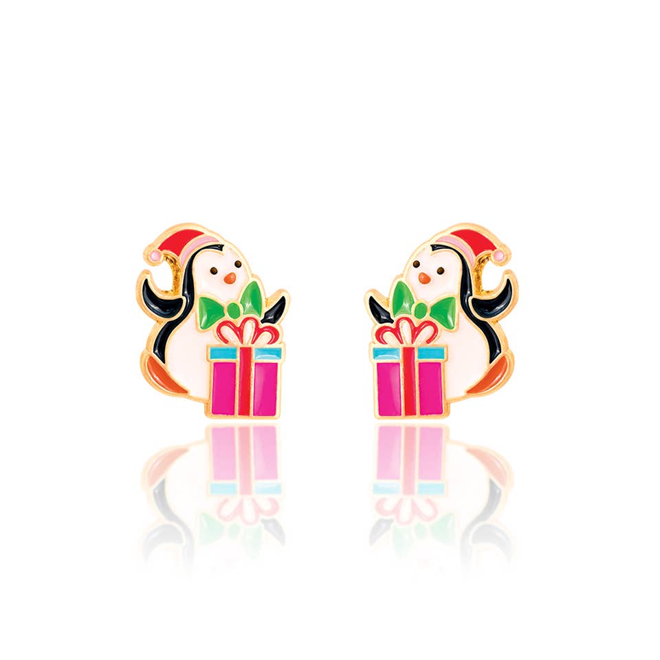 Penguin Surprise Stud Earrings