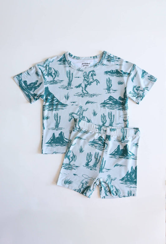 Cowboy Shorts Set, Little Boys Clothes, Bamboo Clothes