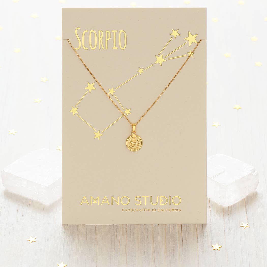 Tiny Zodiac Medallion Necklace