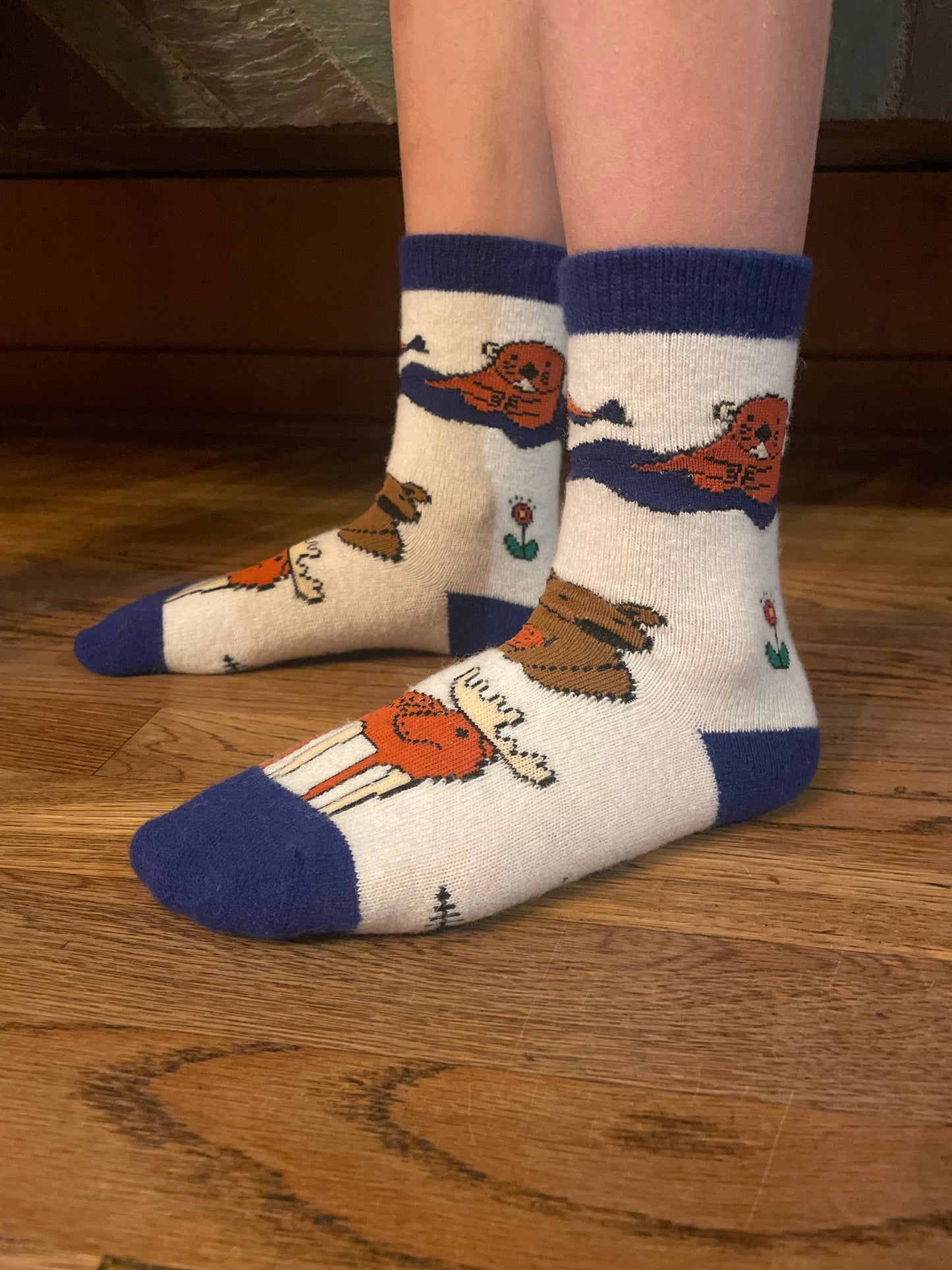 Alaska Animals Merino Blend Kids Socks 6-10 years