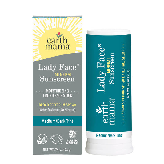 Lady Face Mineral Sunscreen Face Stick SPF 40: .74 oz. net wt. (21 g) / Light/Medium Tint