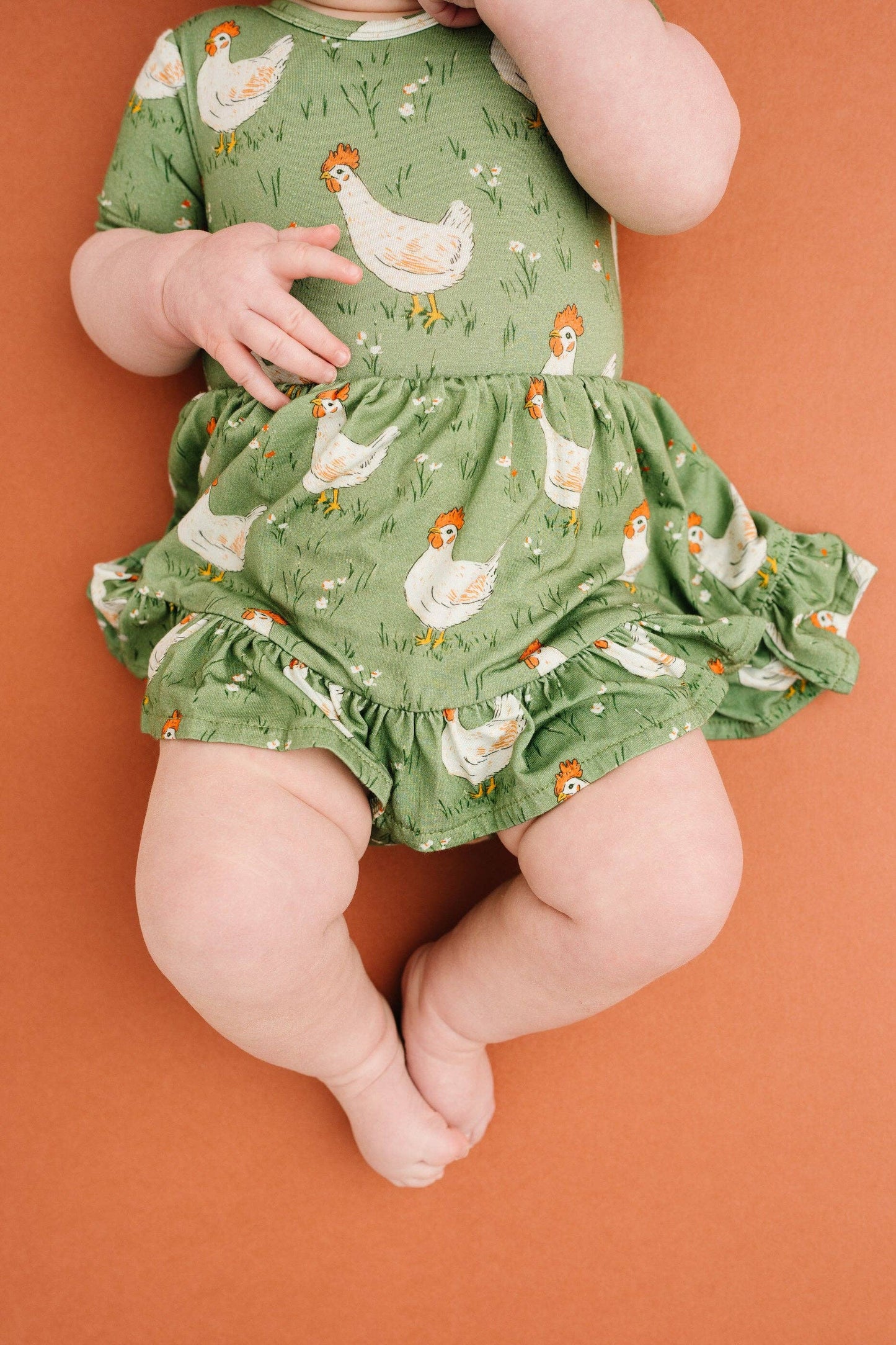 Spring Chicken Short Sleeve Bodysuit Bamboo Dress