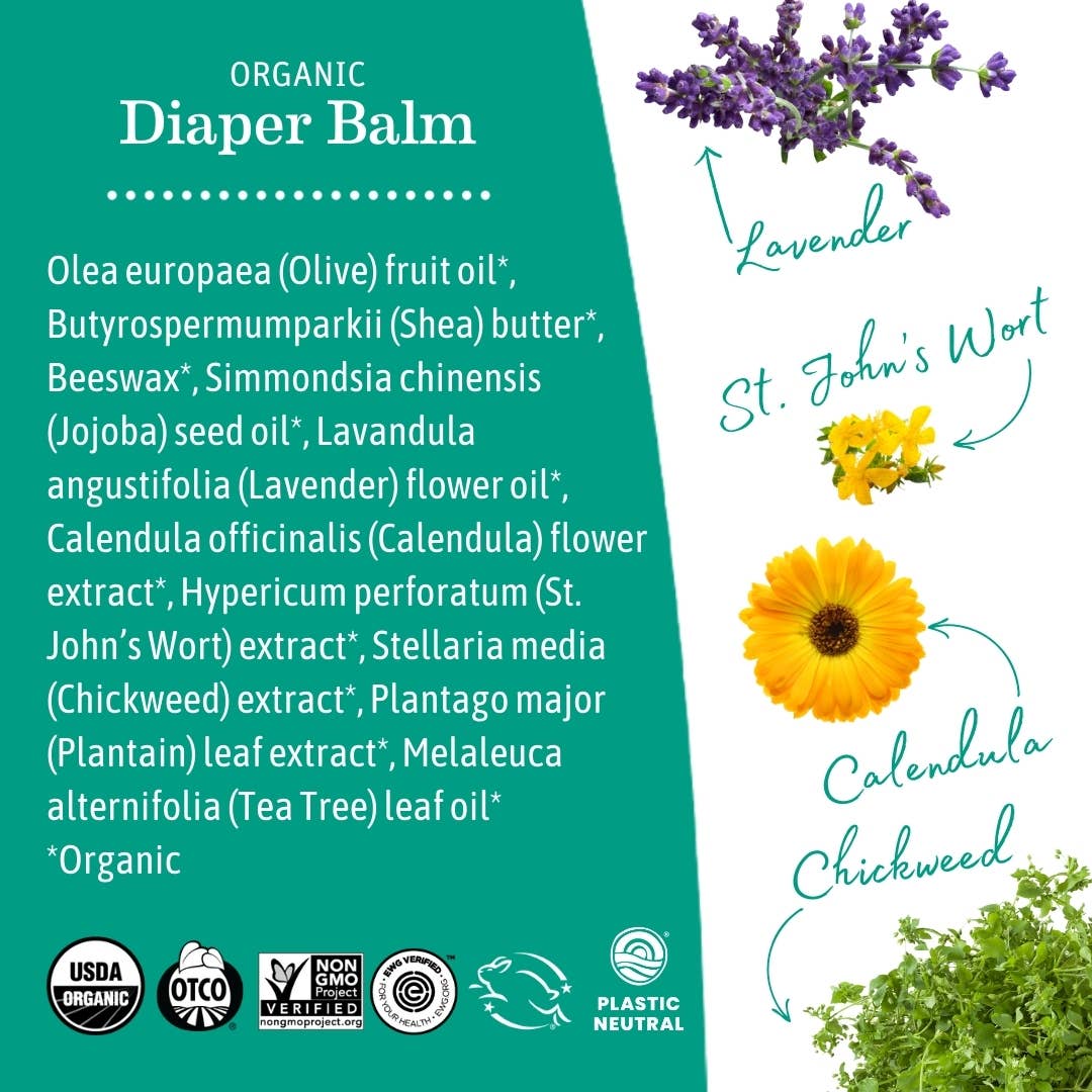 Organic Diaper Balm: 2oz