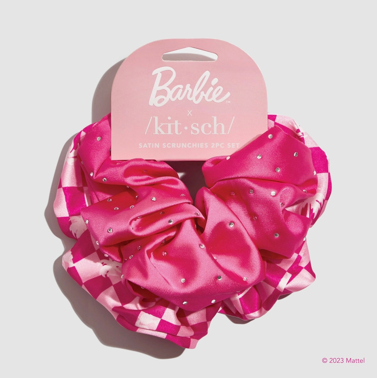 Barbie x kitsch Satin Brunch Scrunchies 2pc Set