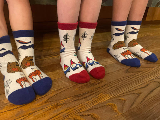 Alaska Animals Merino Blend Kids Socks 6-10 years