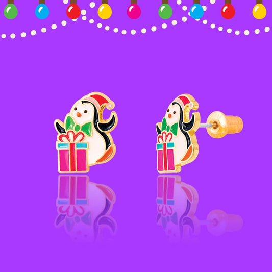 Penguin Surprise Stud Earrings