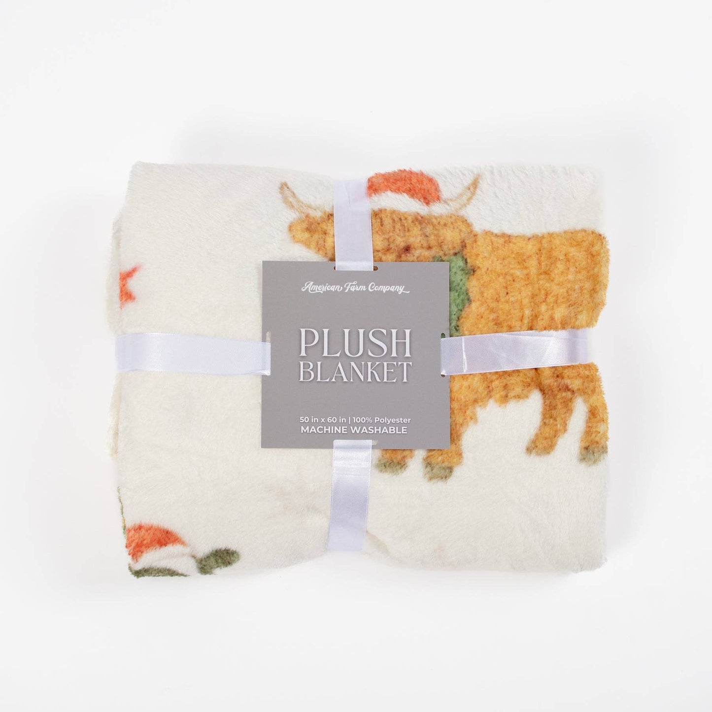 Christmas Barns & Animals Plush Blanket