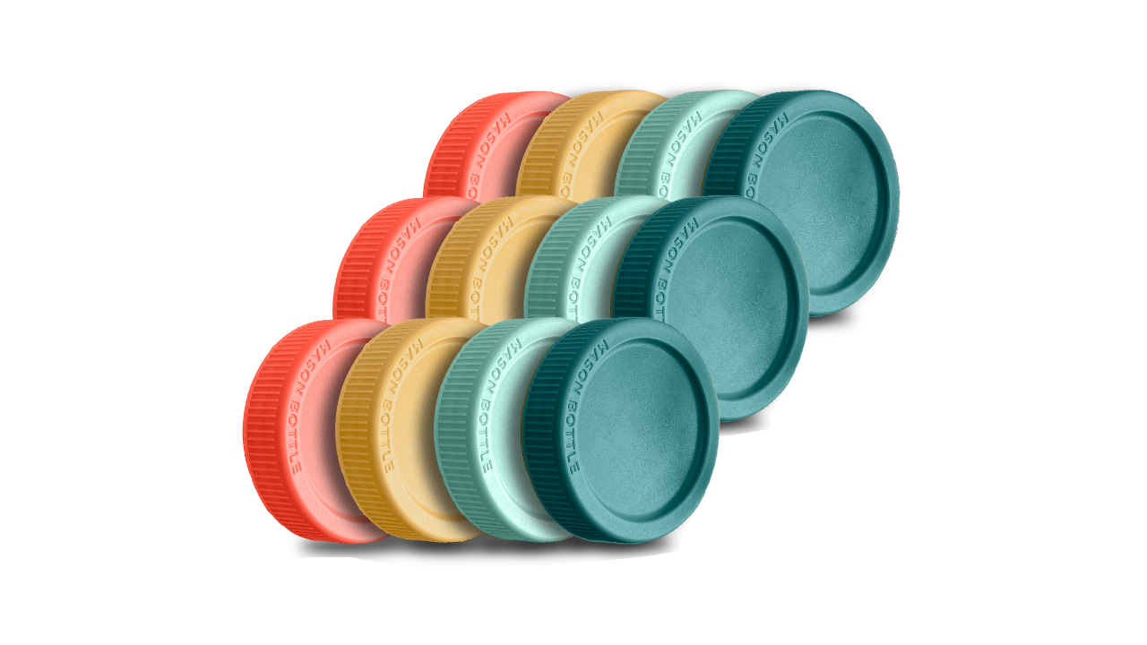 Plastic Mason Jar Storage Lids, Single Piece