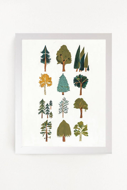 Forest Trees Art Print: 11x14