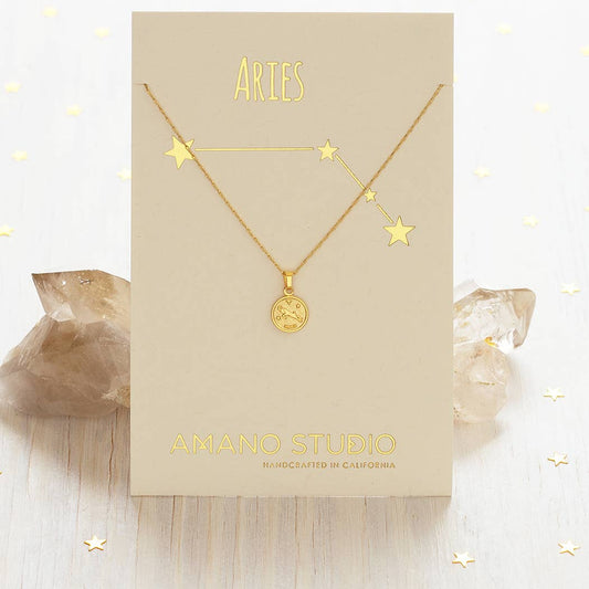 Tiny Zodiac Medallion Necklace