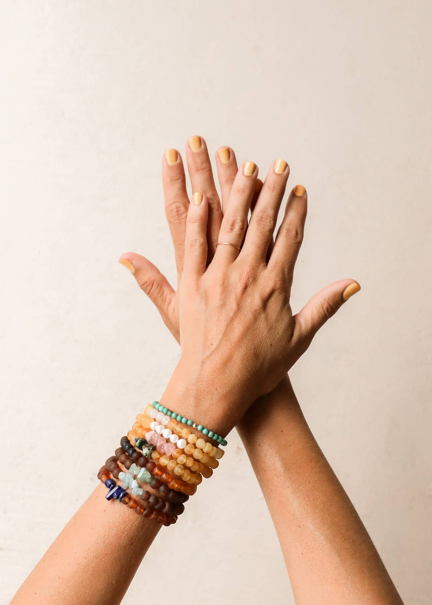 Lapis Lazuli + 14k Gold Filled || Adult Beaded Bracelet: 6"