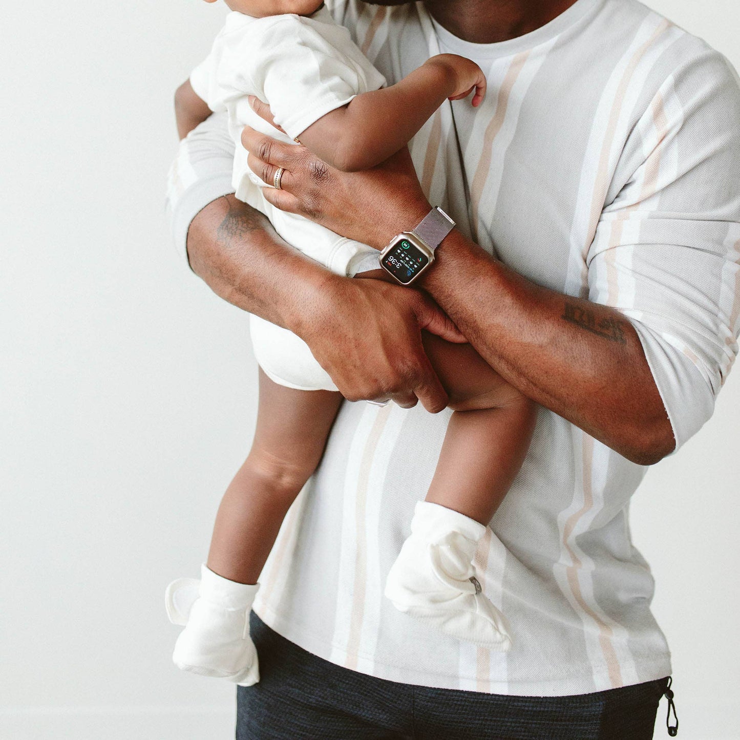 Stay On 2-Pack Baby Boots - Clay Stripe + Cloud: 3-6