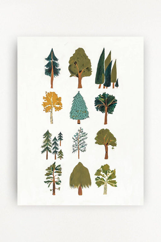 Forest Trees Art Print: 11x14