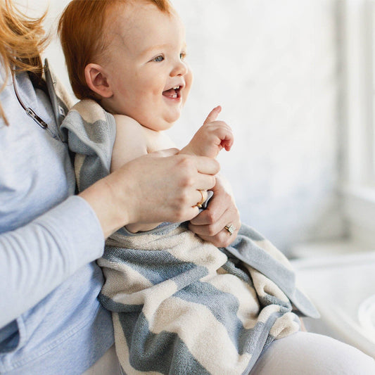 Rugby Stripe Woven Terry Towel & Washcloth Set