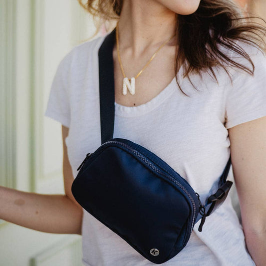 Navy Solid Belt Bag Women's
