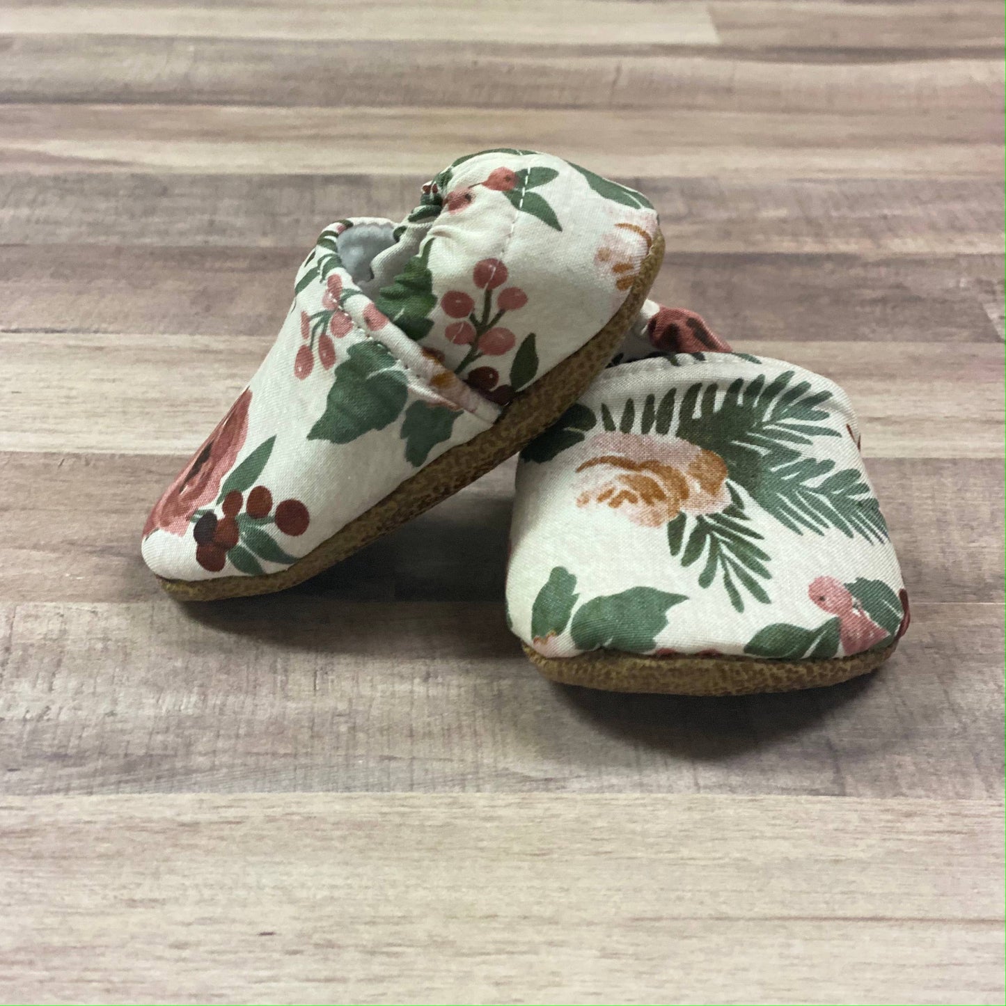 Mauve Floral Moccasins