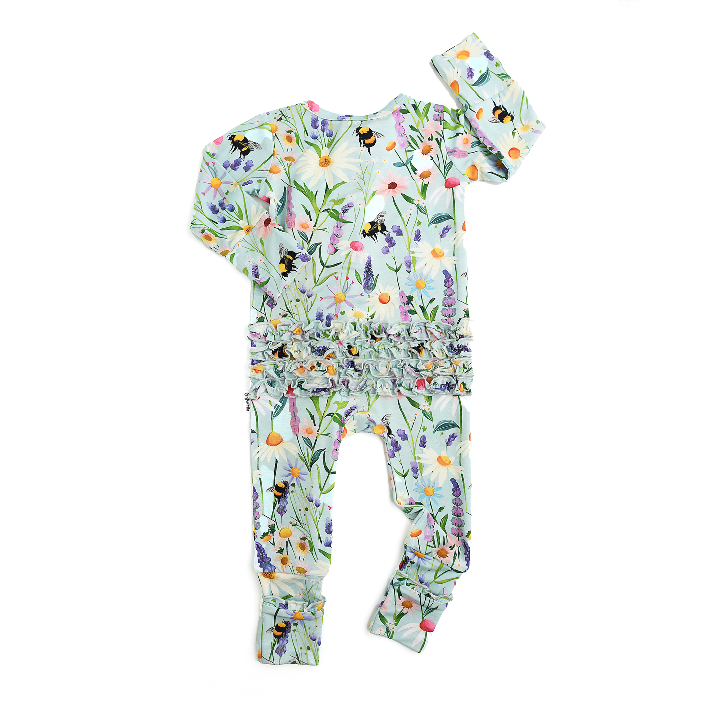 Bumble Ruffle Zip Bamboo Baby Sleepies Little Outfit