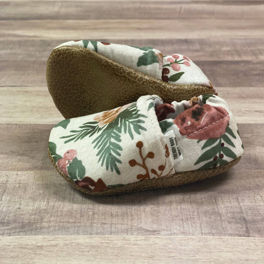 Mauve Floral Moccasins