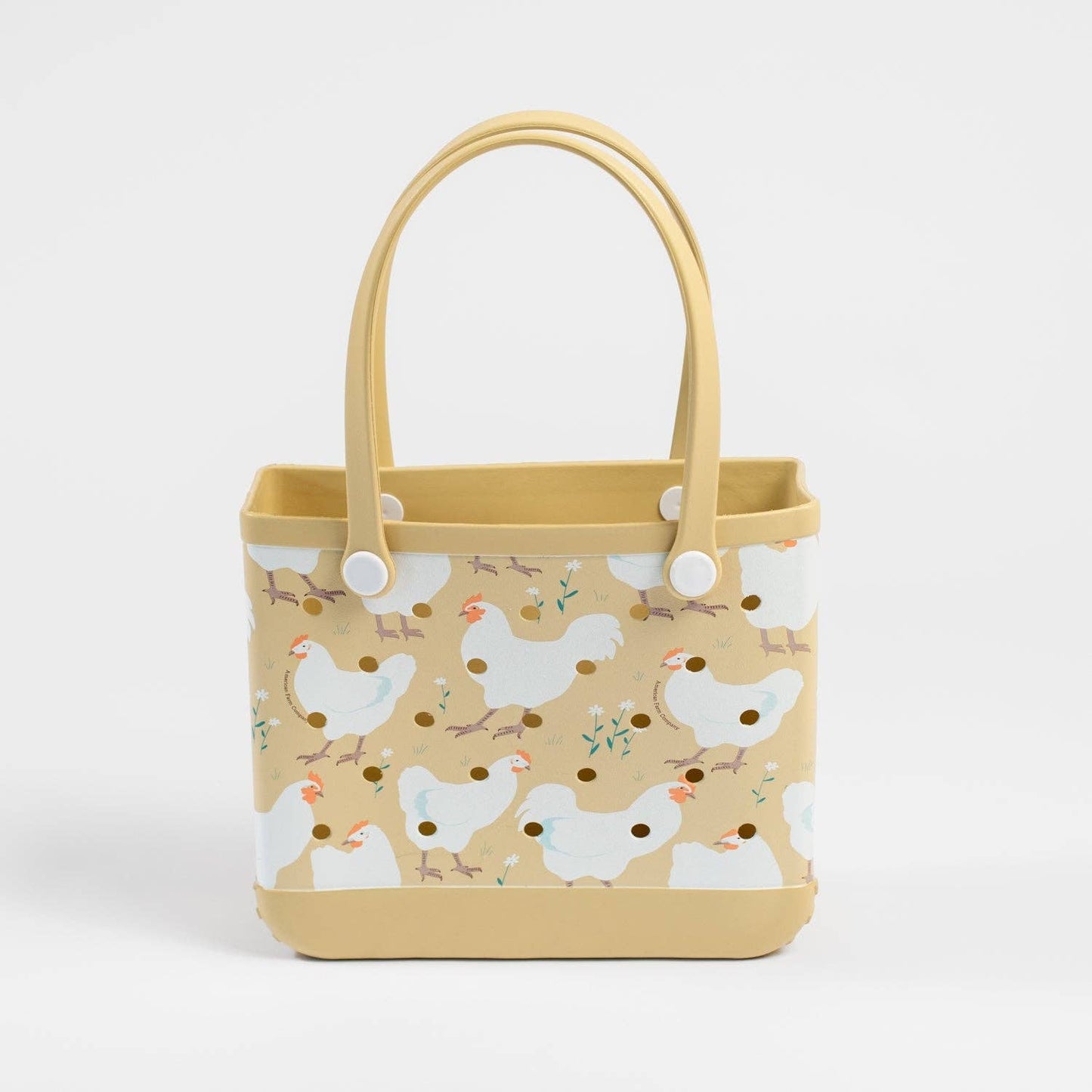 Spring Chicken Mini Beach Rubber Tote Bag