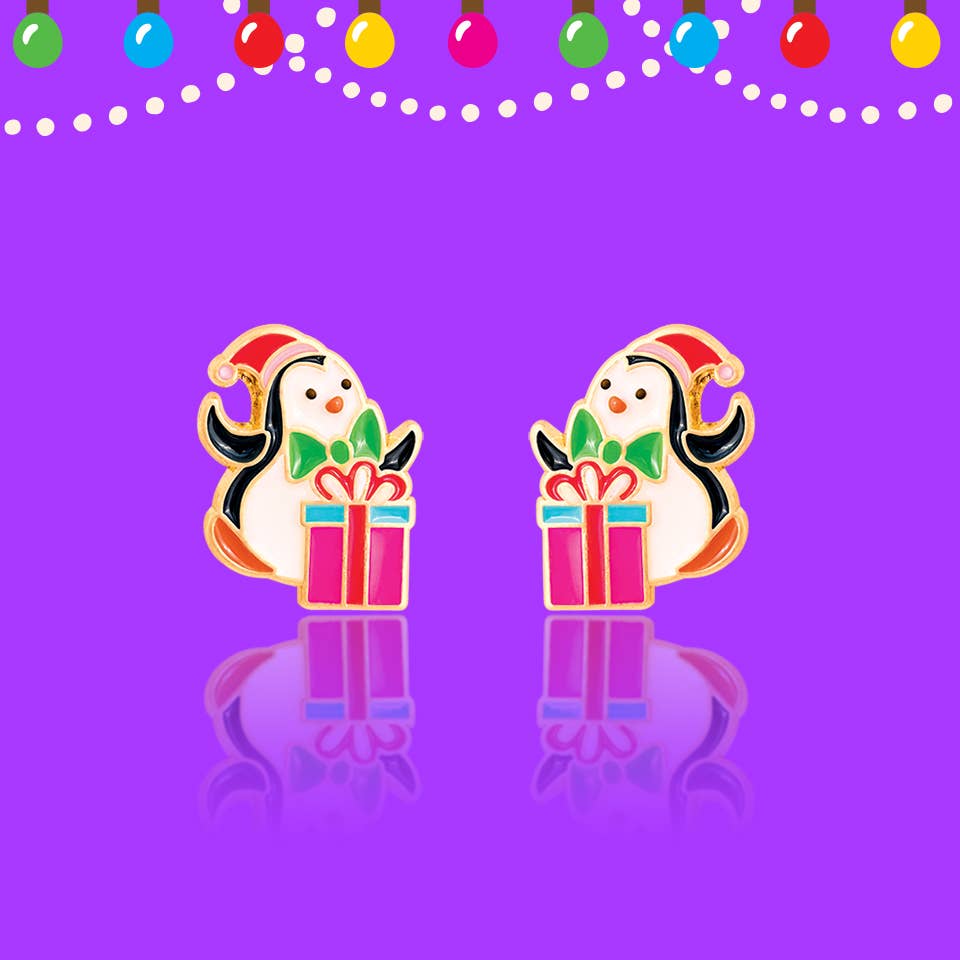 Penguin Surprise Stud Earrings