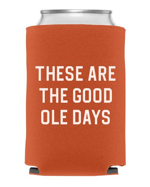 Good Days Koozie, Collapsible Coolie, Regular Can Coozie: Burnt Orange
