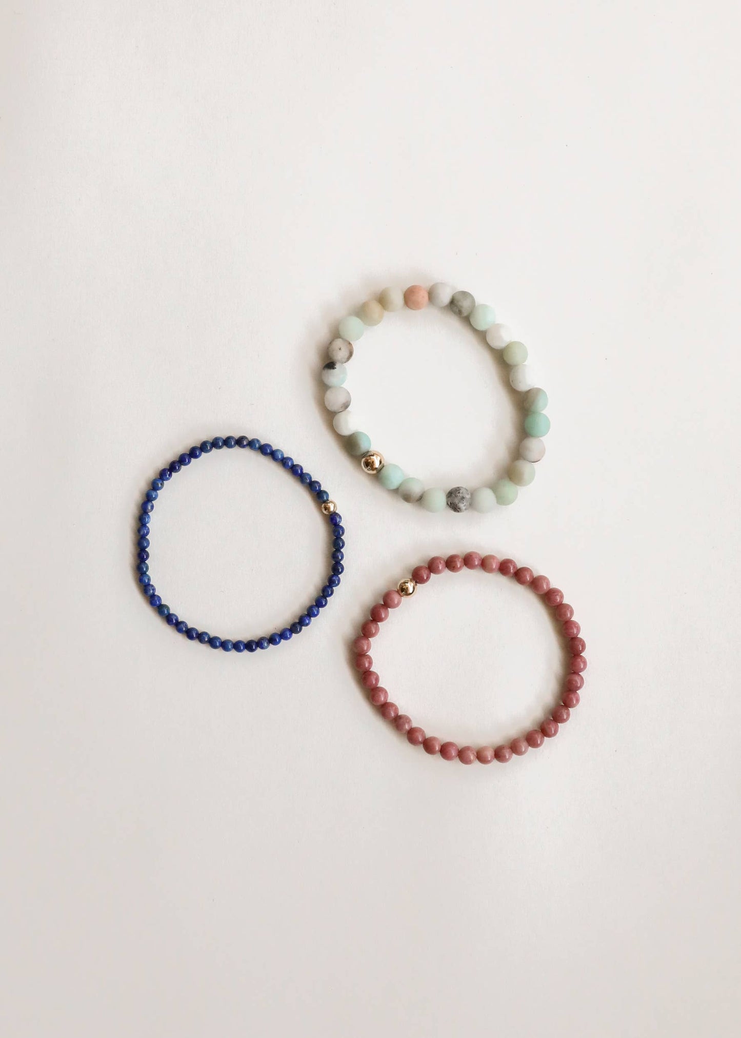 Lapis Lazuli + 14k Gold Filled || Adult Beaded Bracelet: 6"