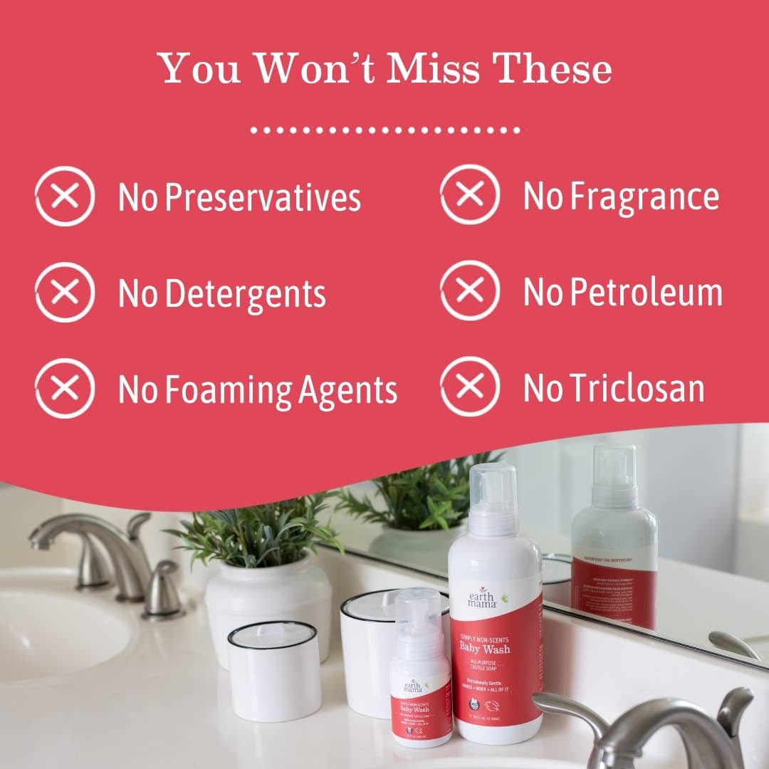 Simply Non-Scents Baby Wash: 5.3 fl. oz. (160 ml)