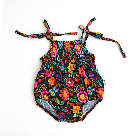 Bamboo Baby Clothing Smocked Bubble  Catalina