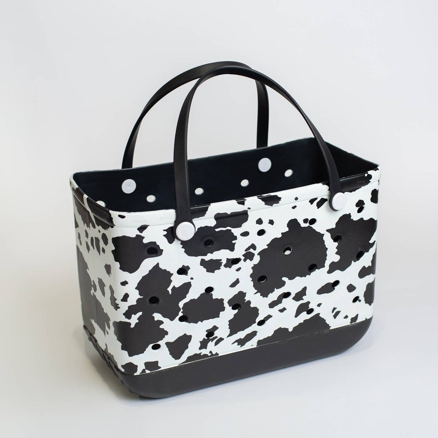 Cow Print Beach Rubber Durable Tote Bag