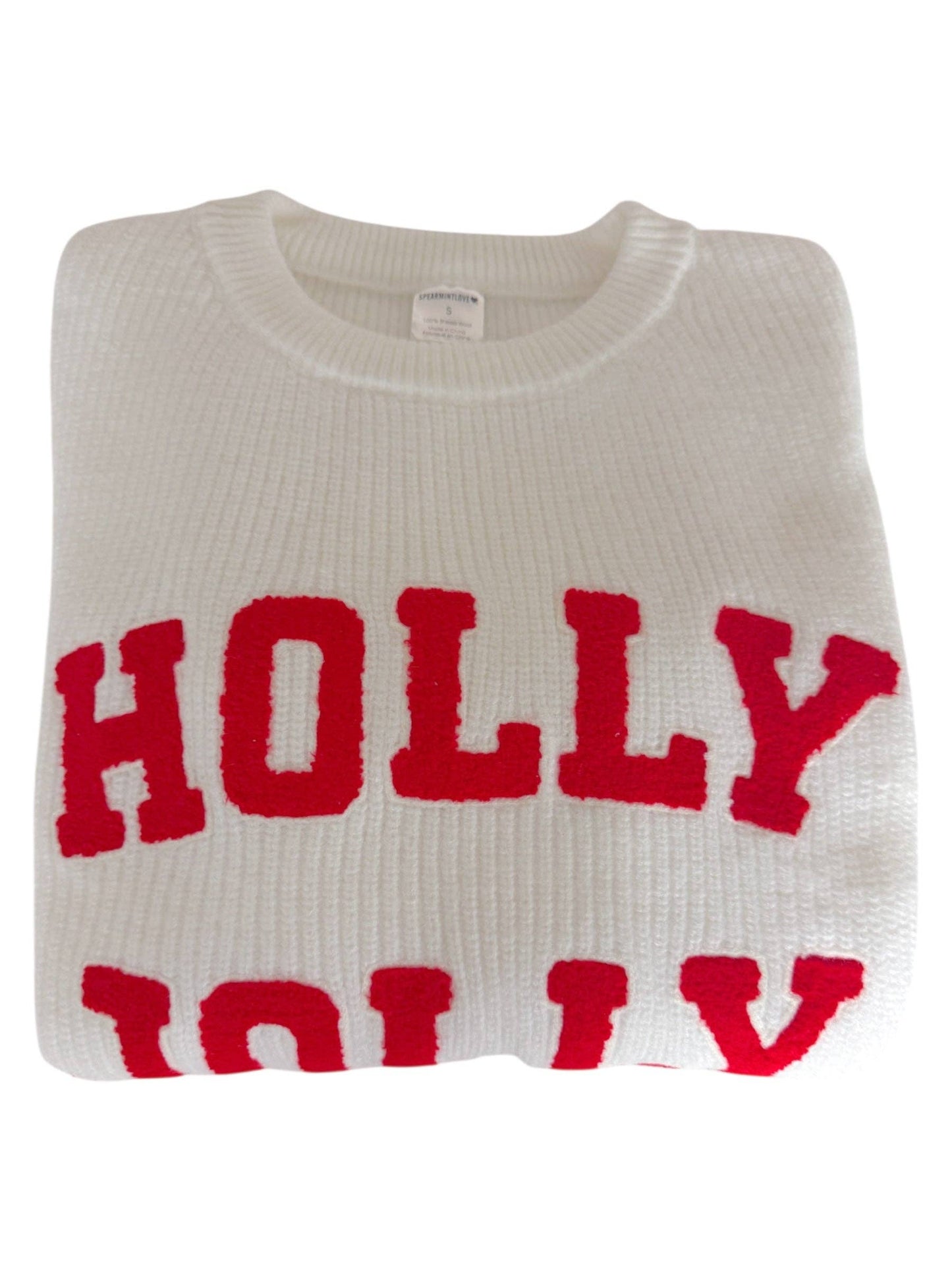 Women's Knit Sweater, Holly Jolly