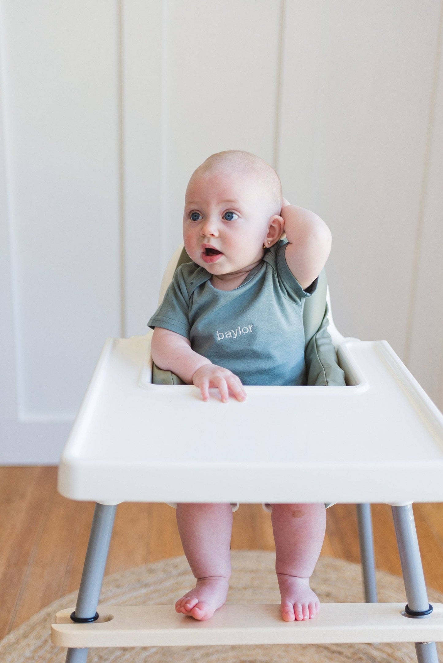 Maple IKEA Antilop Foot Rest - Wooden Highchair Footrest: Footrest + Bib Hook