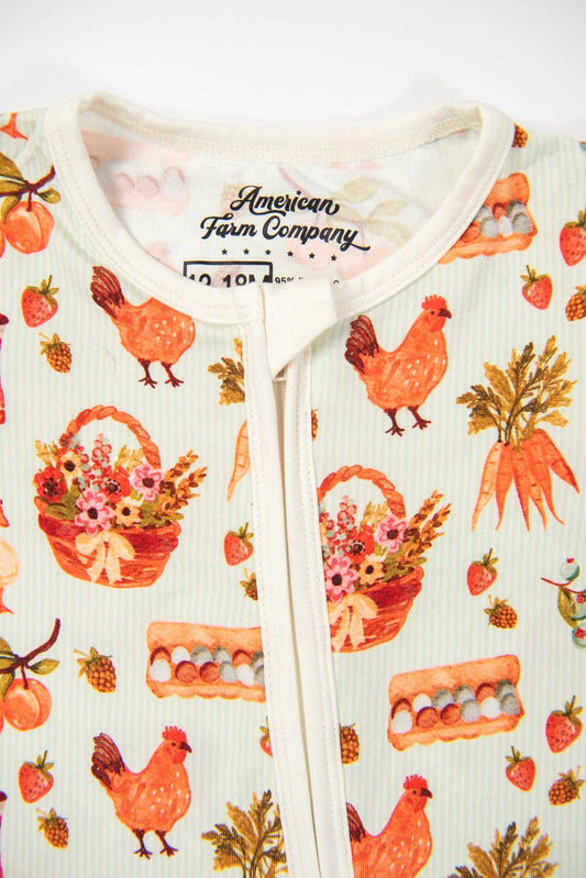 Farmer's Market Bamboo Baby Zippy