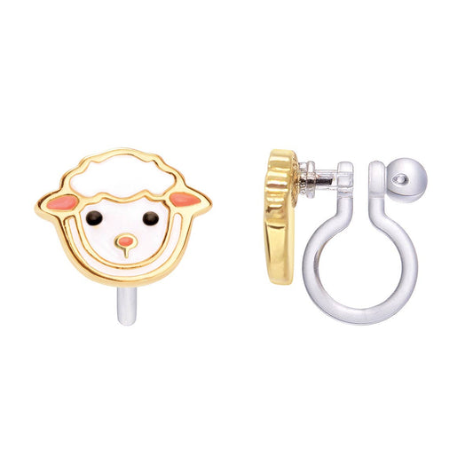 CLIP ON Cutie Earrings- Lovely Lamb