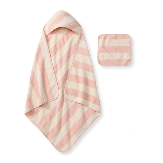 Rugby Stripe Woven Terry Towel & Washcloth Set
