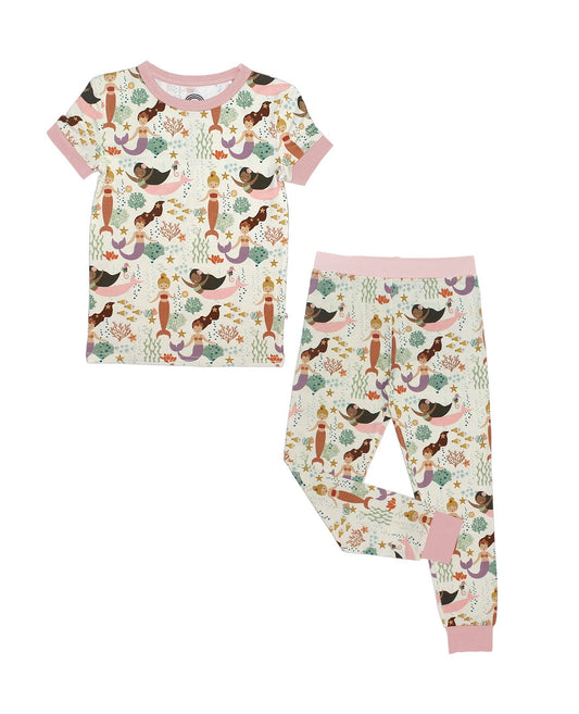 Making Waves Mermaids Bamboo Kids Pajamas Toddler Sleep Set