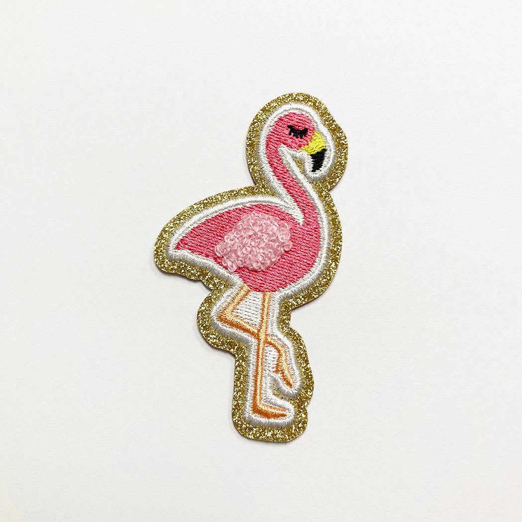 Chenille Flamingo Icon Patch