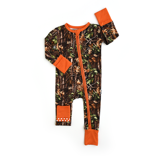 Hunter Camo ZIP Sleepies Little Bamboo Baby Outfit