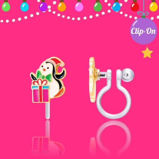 Penguin Surprise Clip On Earrings