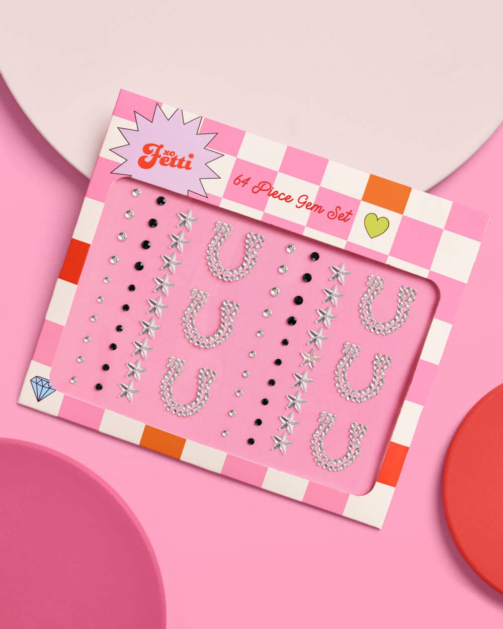 Western Texas Hold 'Em Gem Set - 64 adhesive face gems