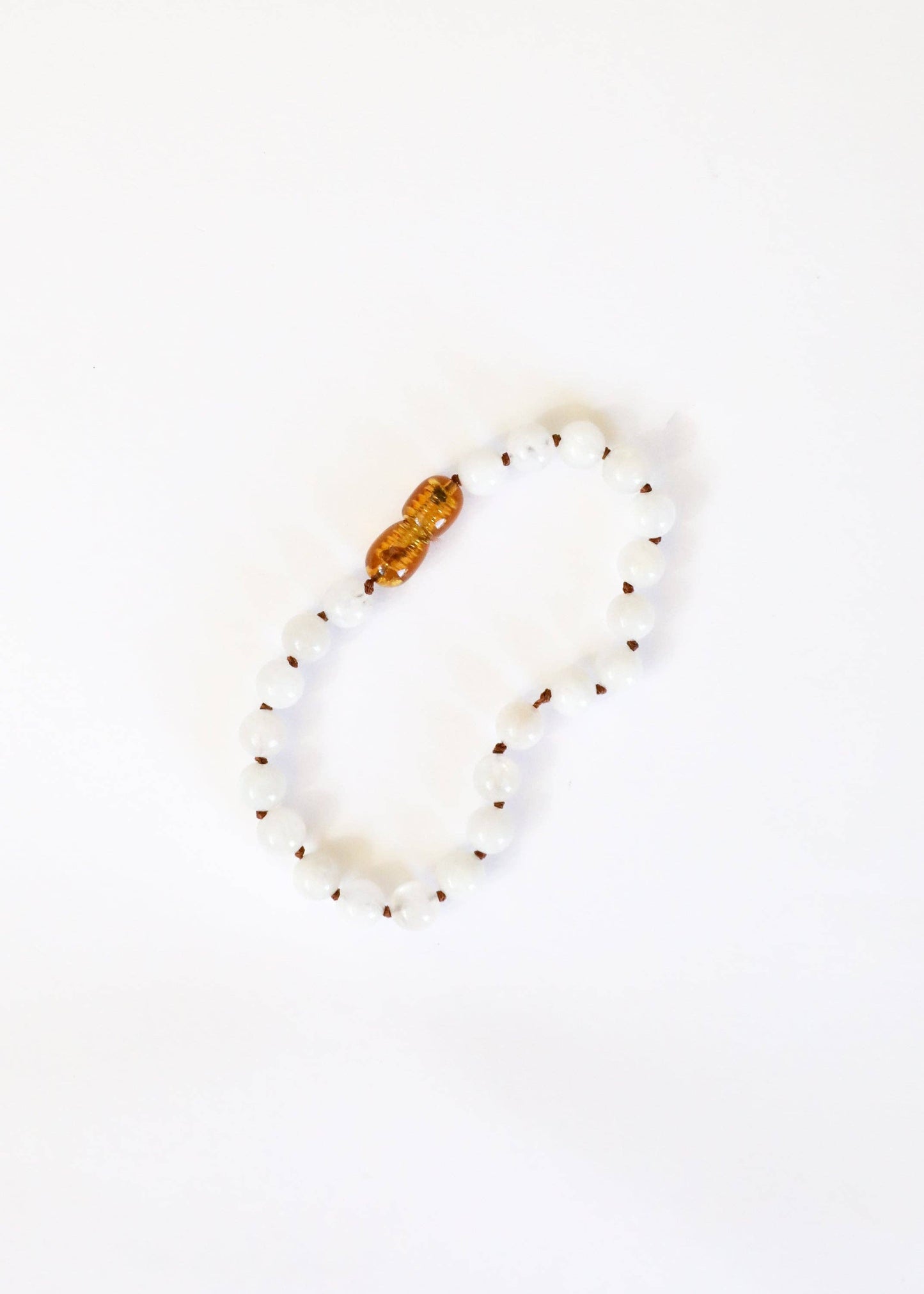 Pure Gemstone + Moonstone || Beaded Anklet or Bracelet: 7" Adult Bracelet