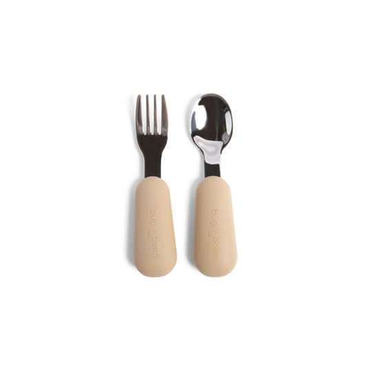 First Utensil Set | Fork and Spoon: Sand
