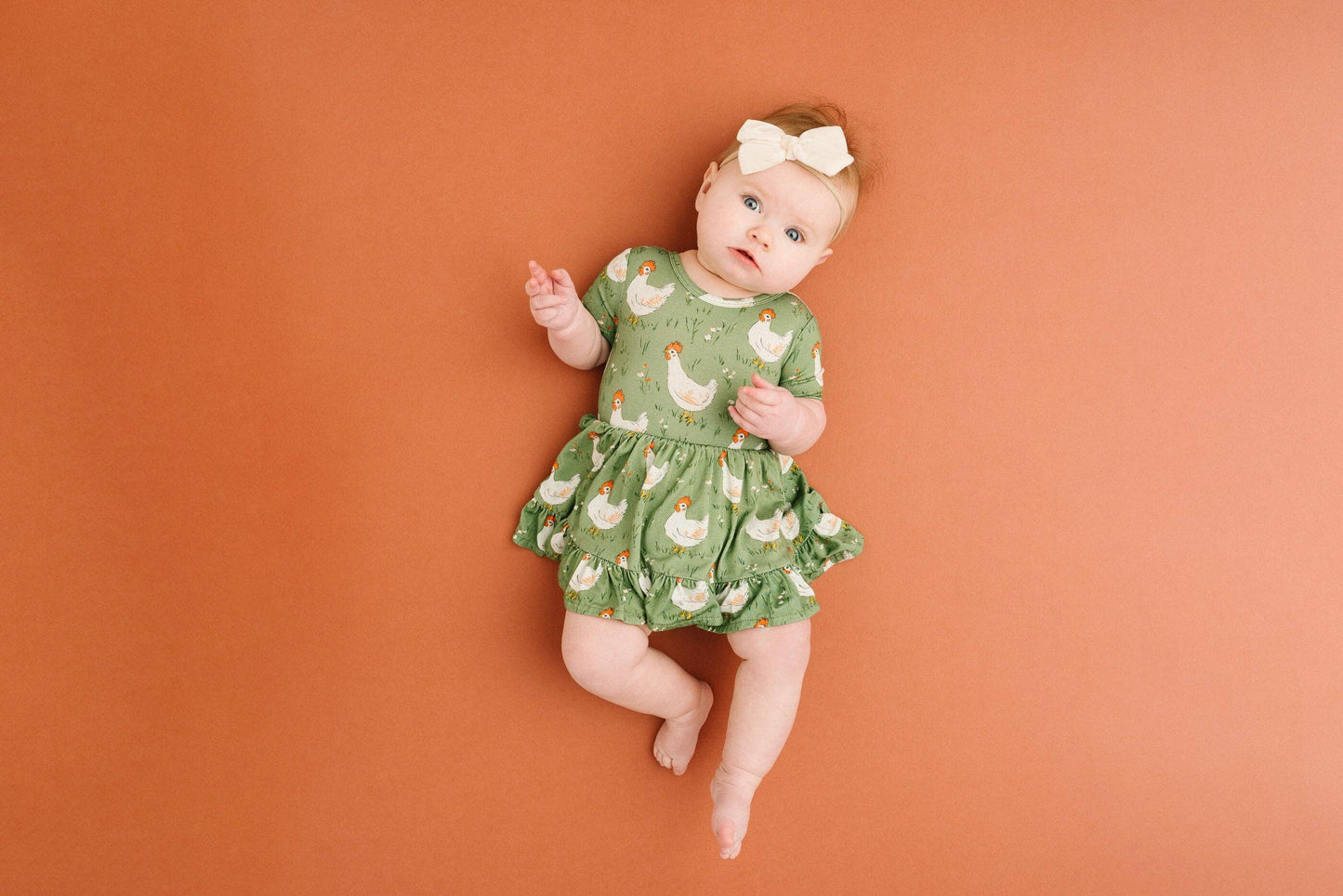 Spring Chicken Short Sleeve Bodysuit Bamboo Dress