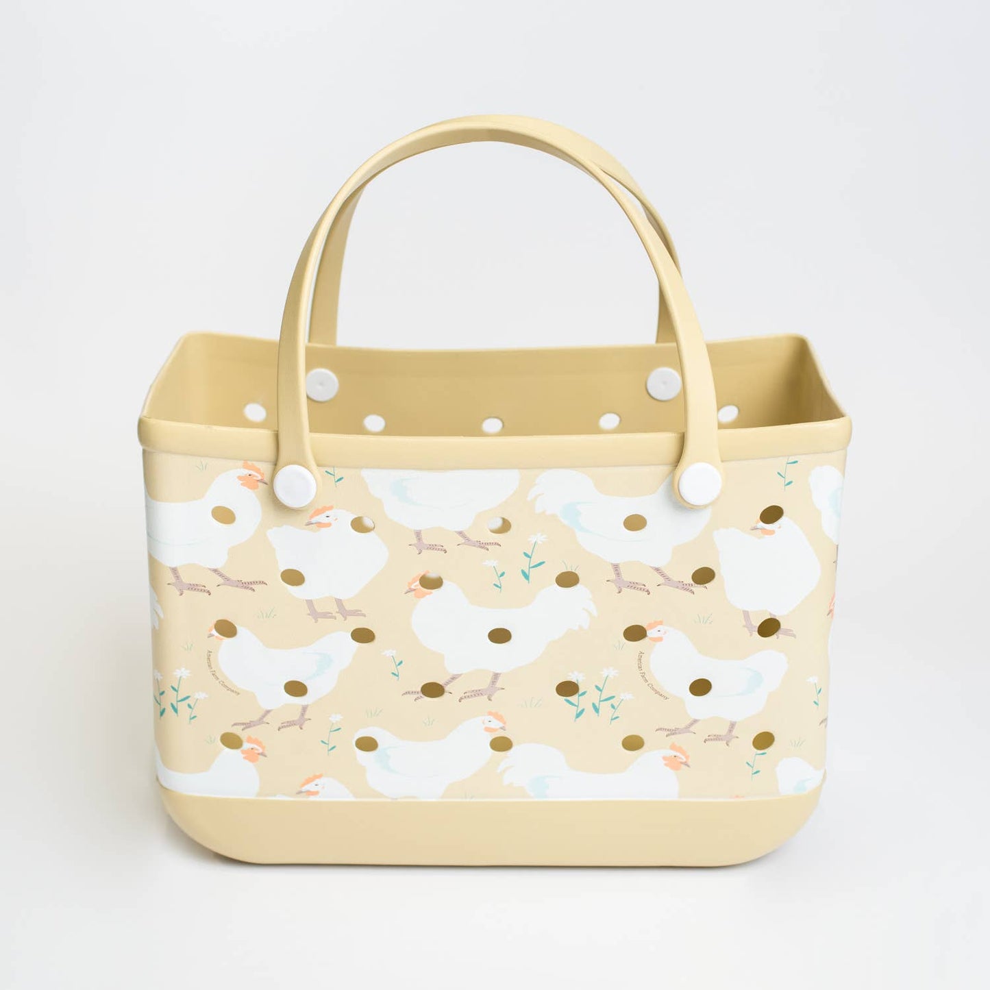 Spring Chicken Beach Rubber Durable Tote Bag