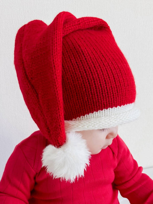 Santa Knit Hat, Red