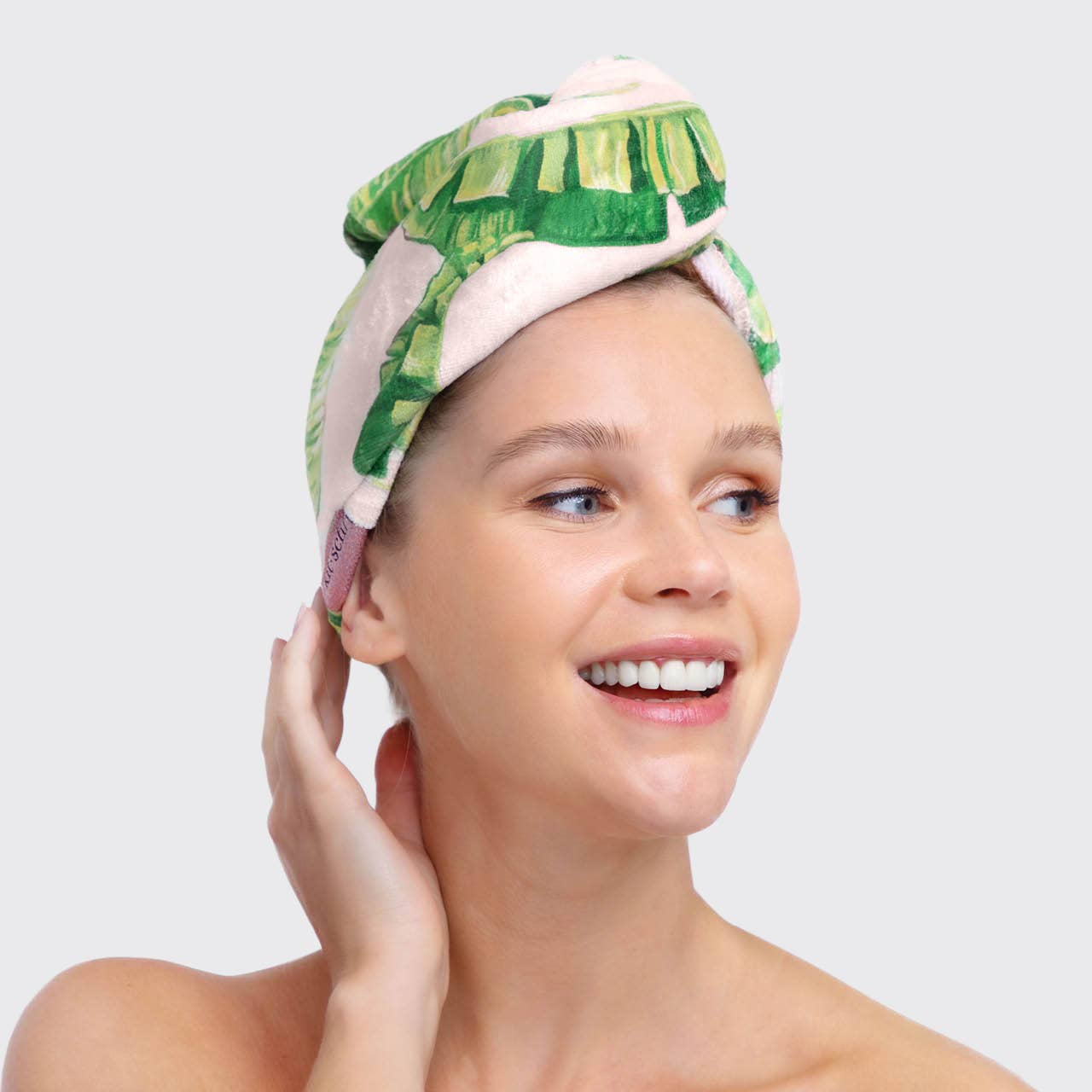 Quick Dry Hair Towel - Palm Print