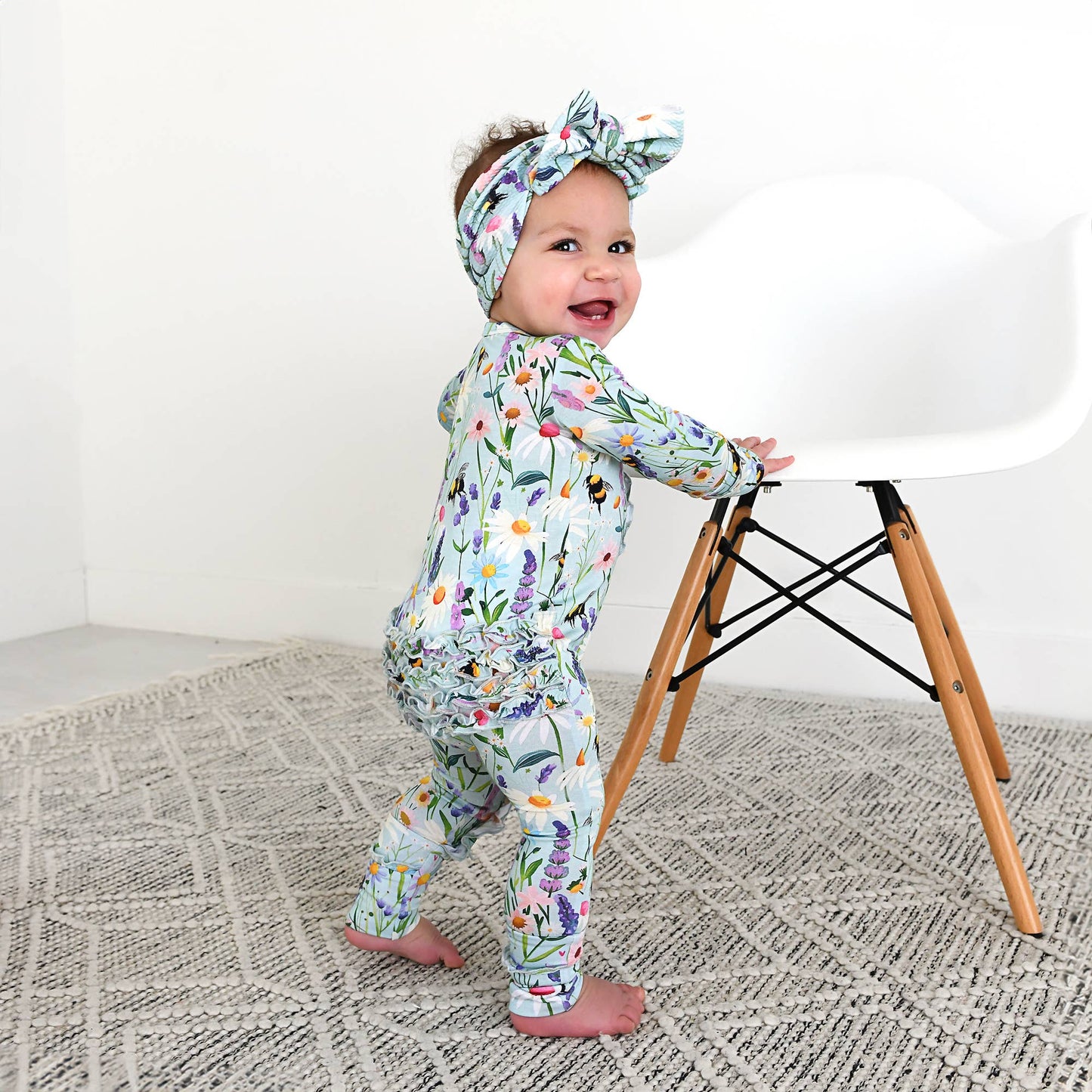 Bumble Ruffle Zip Bamboo Baby Sleepies Little Outfit