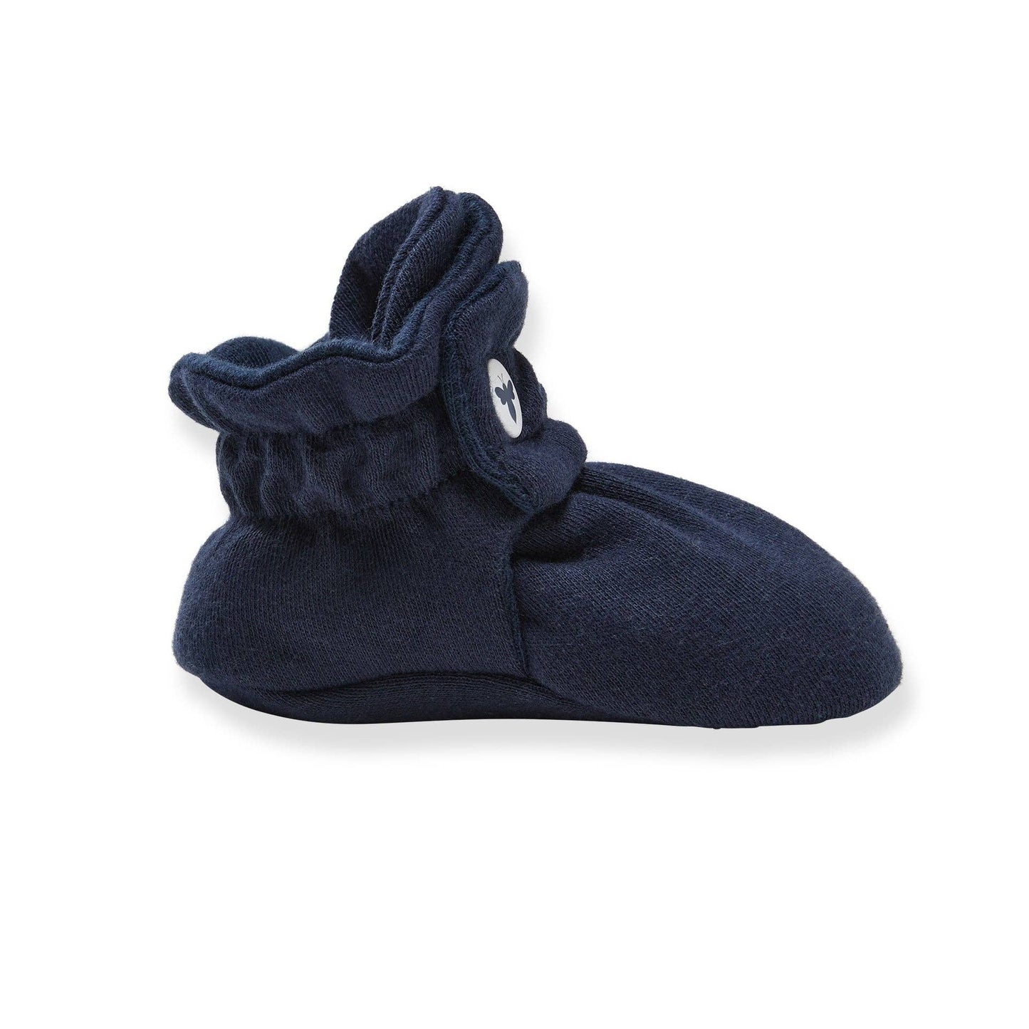 Solid Organic Cotton Baby Booties - Midnight