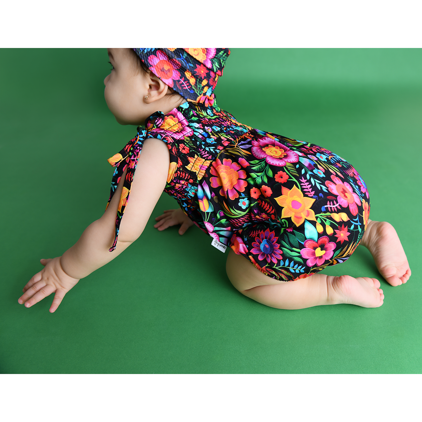 Bamboo Baby Clothing Smocked Bubble  Catalina
