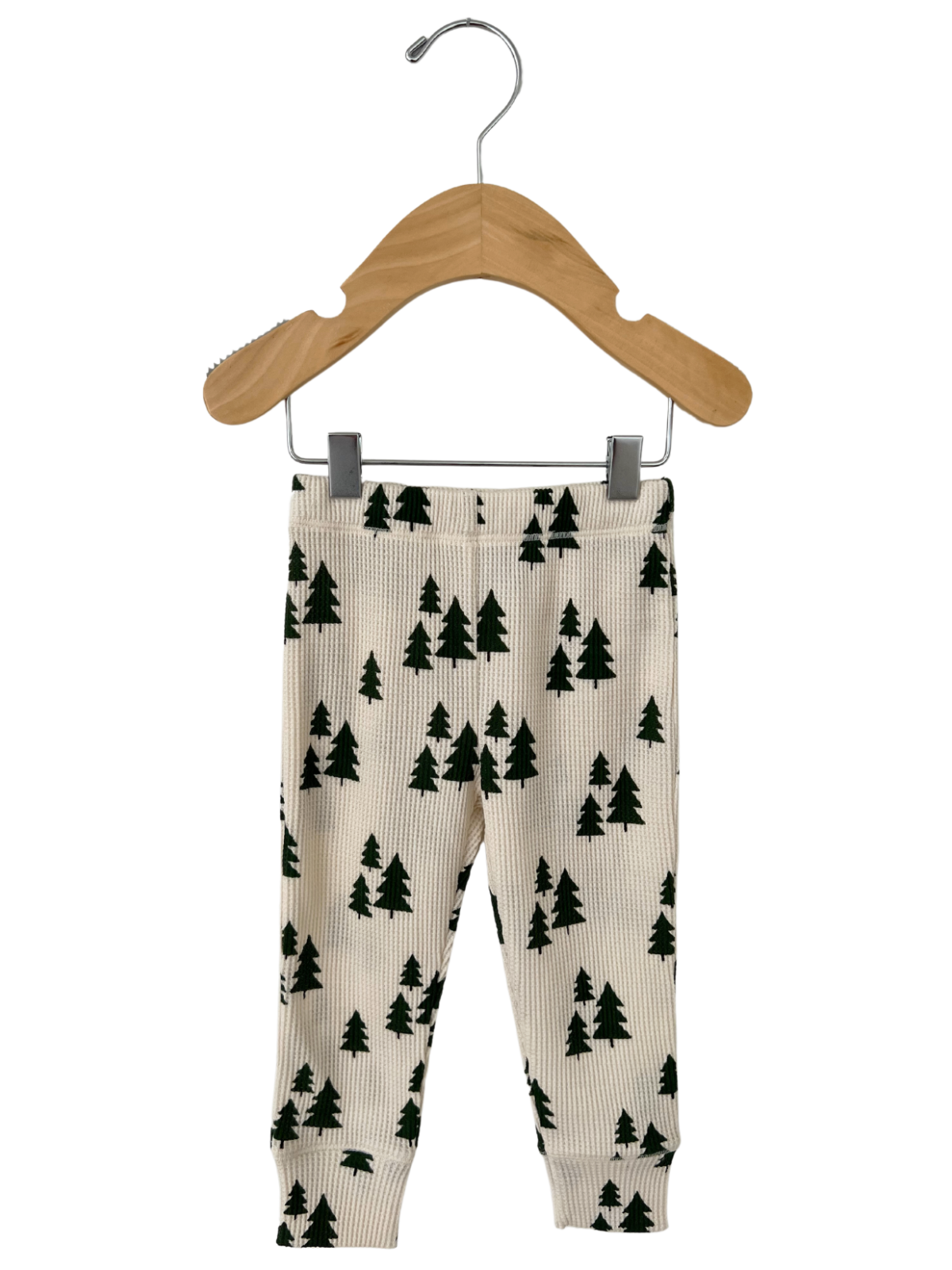 Forest Green Trees Organic Waffle 2-Piece Set