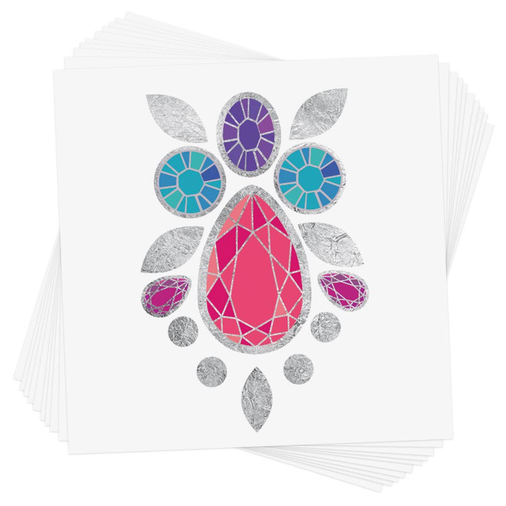 Prisms Mermaid Gems Temporary Tattoo
